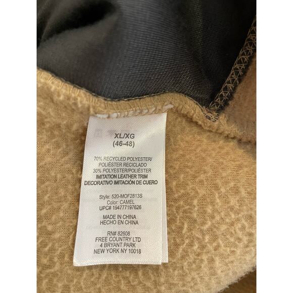 Free Country Fleece Jacket, Men's Size XL - Picture 5 of 5